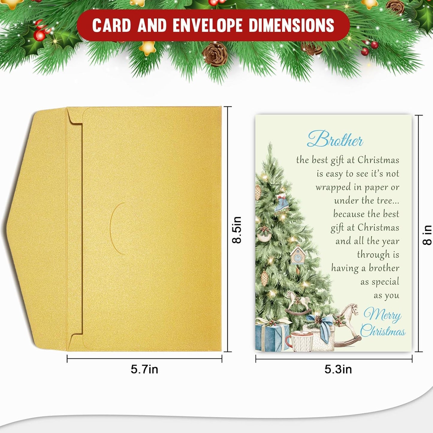 Regine Switzerland Funny Christmas Card for Brother - Heartfelt Xmas Gift from Sister | Sweet Holiday Message