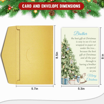 Regine Switzerland Funny Christmas Card for Brother - Heartfelt Xmas Gift from Sister | Sweet Holiday Message