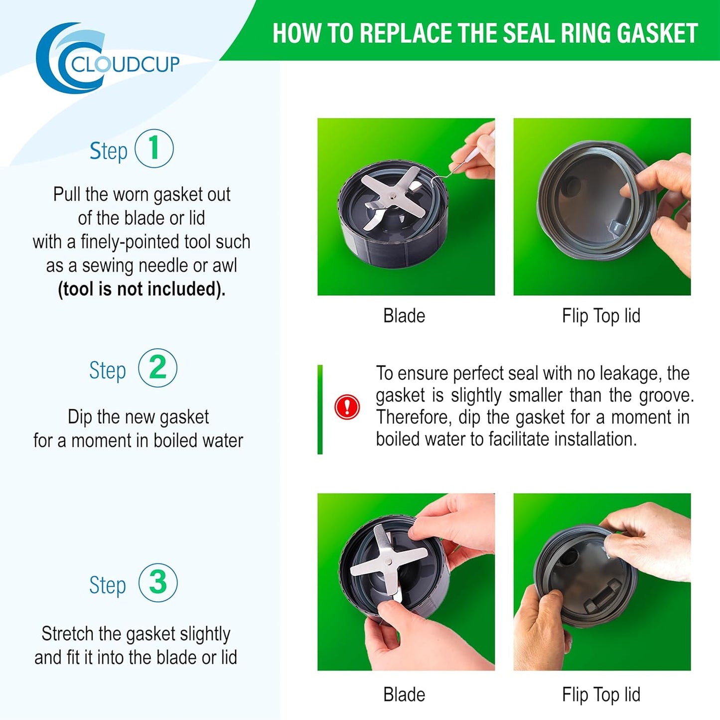 Nutribullet Gasket Replacement Rubber Seal Ring - Essential Blender Accessory for 600W & 900W Series