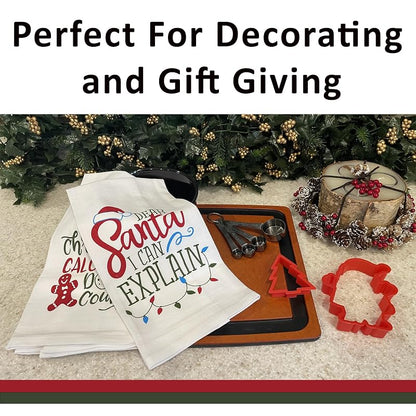 Variation of THIS listing: Funny Christmas 6-Pack Flour Sack Towels – 15 x 25 in 100% Cotton Kitchen towels