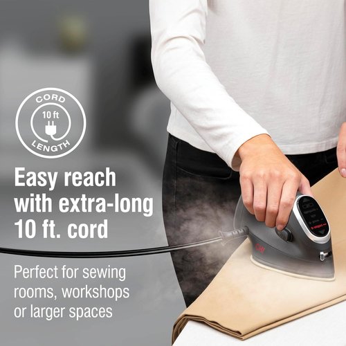 CHI Mini Steam Iron - Portable Travel Iron with Titanium Infused Ceramic Soleplate - 1000 Watts, Black