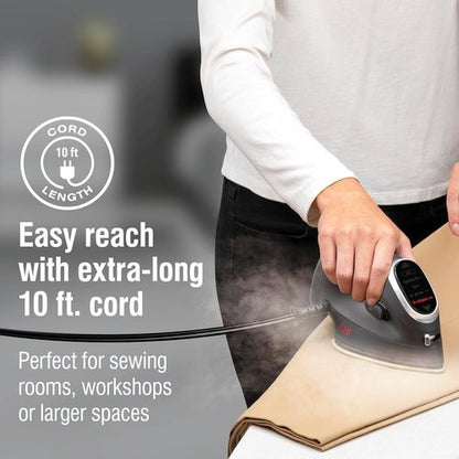 CHI Mini Steam Iron - Portable Travel Iron with Titanium Infused Ceramic Soleplate - 1000 Watts, Black