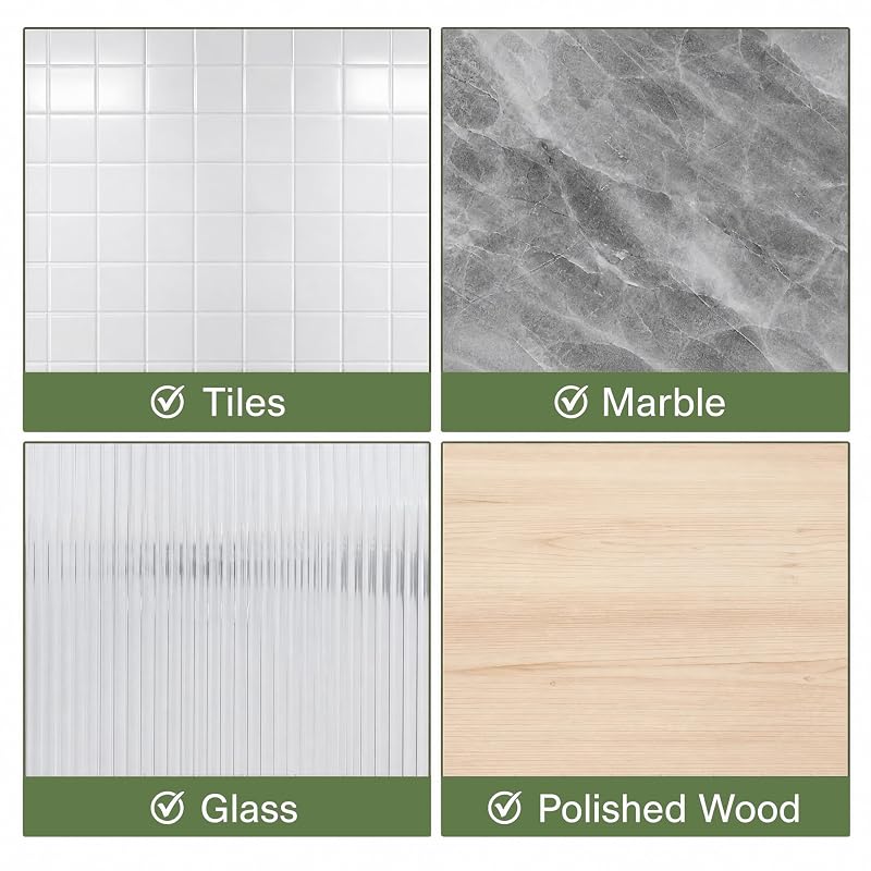 57x15.75 Inch Glassless Mirror - White, No-Drill Wall Mount, Self-Adhesive