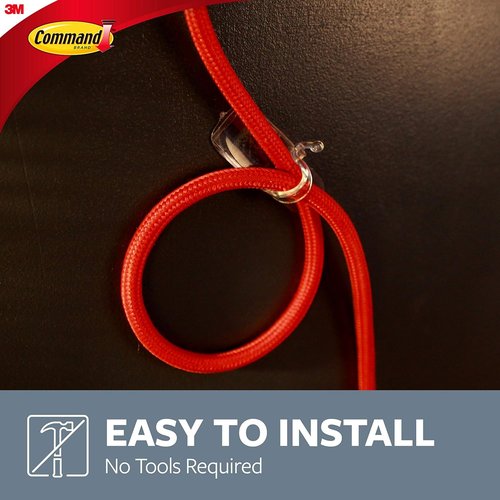 Command Large Cord Clips - Damage-Free Organization Solution | 4-Pack with 8 Clips Total