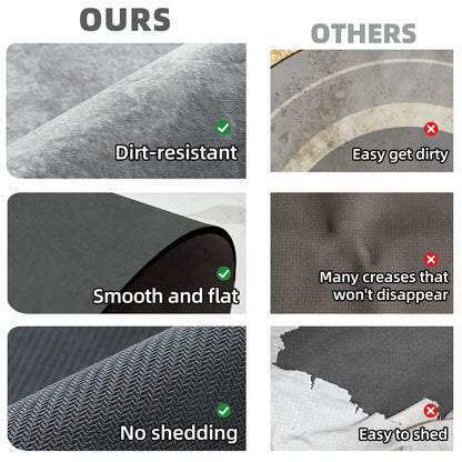 TYUU Toilet Rug, Thin Toilet Rugs U Shaped Washable Non Slip Absorbent Quick Dry Low Pile Toilet Mat, 20"x24" U Shape Light Grey