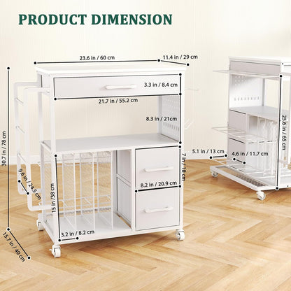 Wrapping Paper Storage Cart by [Brand Name] - Upgraded Rolling Organizer with Silent Wheels | Craft Storage for Gift Wrap, Ribbons & Bags