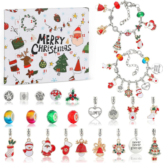 Regine Switzerland Christmas Advent Calendar Bracelets - 24-Day DIY Jewelry Making Kit for Women