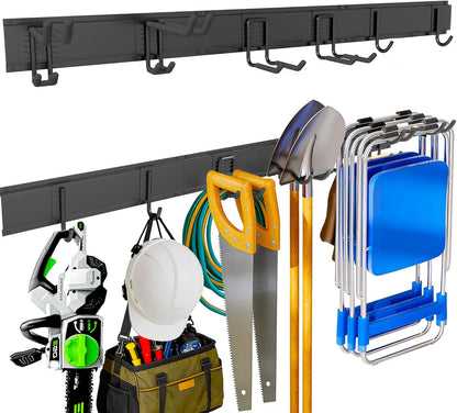 Ultrawall Garden Tool Organizer - 48 Inch Heavy Duty Wall Mount for Tools | 400lb Capacity