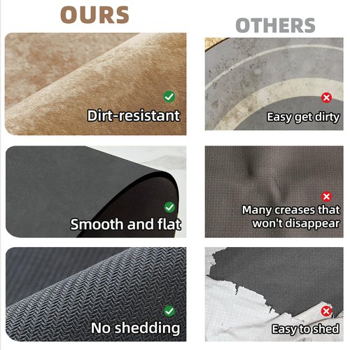 TYUU Toilet Rug, Thin Toilet Rugs U Shaped Washable Non Slip Absorbent Quick Dry Low Pile Toilet Mat, 20"x24" U Shape Camel