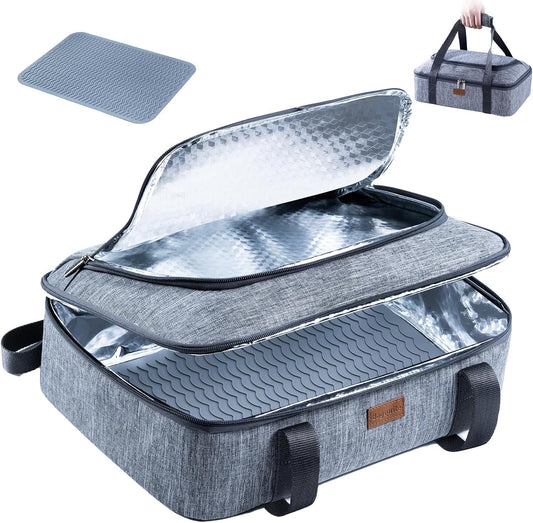 BAGSPRITE Insulated Casserole Carrier - Keeps Food Hot or Cold | Fits 9" x 13" Baking Dish