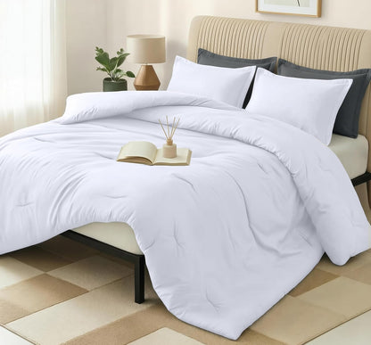 Utopia Bedding King Comforter Set - 3 Piece Soft Down Alternative Bedding | White, 90 x 102 Inches