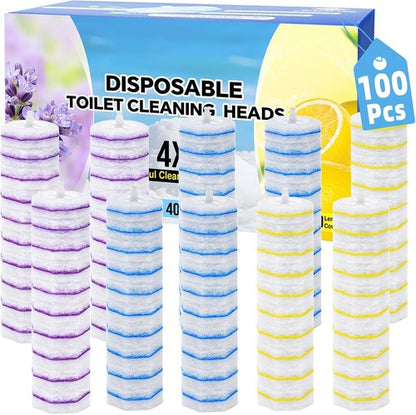 Clorox Toilet Wand Refills - 100 Count Disposable Cleaning Pads with 4X Power | Light Scent