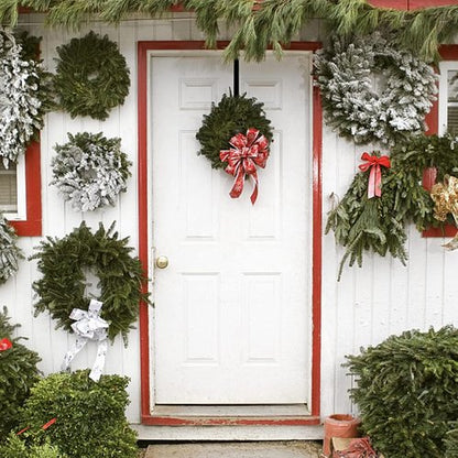 GP Life Wreath Hanger - Adjustable 15 to 25 Inches for 20 lbs Wreaths | Black Front Door Decor
