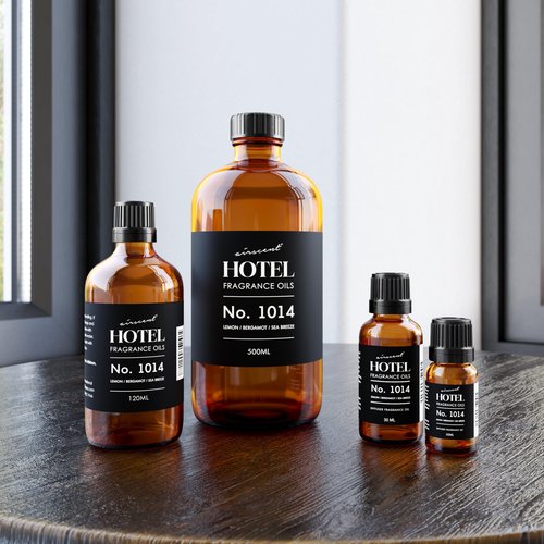 AirScent Hotel Diffuser Oil No. 1014 - The Iconic 5-Star Hotel Coastal Blend - Lemon Bergamot Sea Breeze - 30 mL Fragrance Oil for Ultrasonic and Waterless Diffusers and Crafting