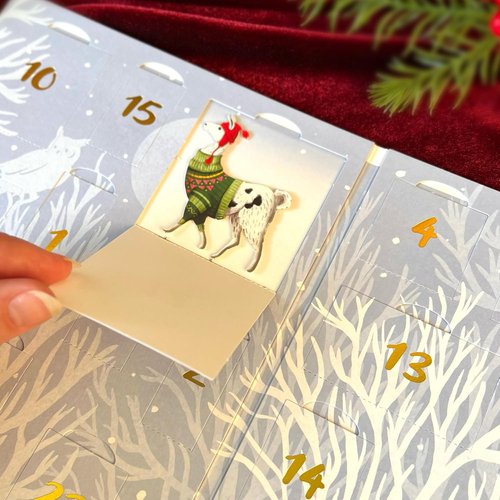 Freshcut Paper 2025 Advent Calendar - Woodland Wonderland 3D Pop-Up Greeting Cards | Holiday Gift Set