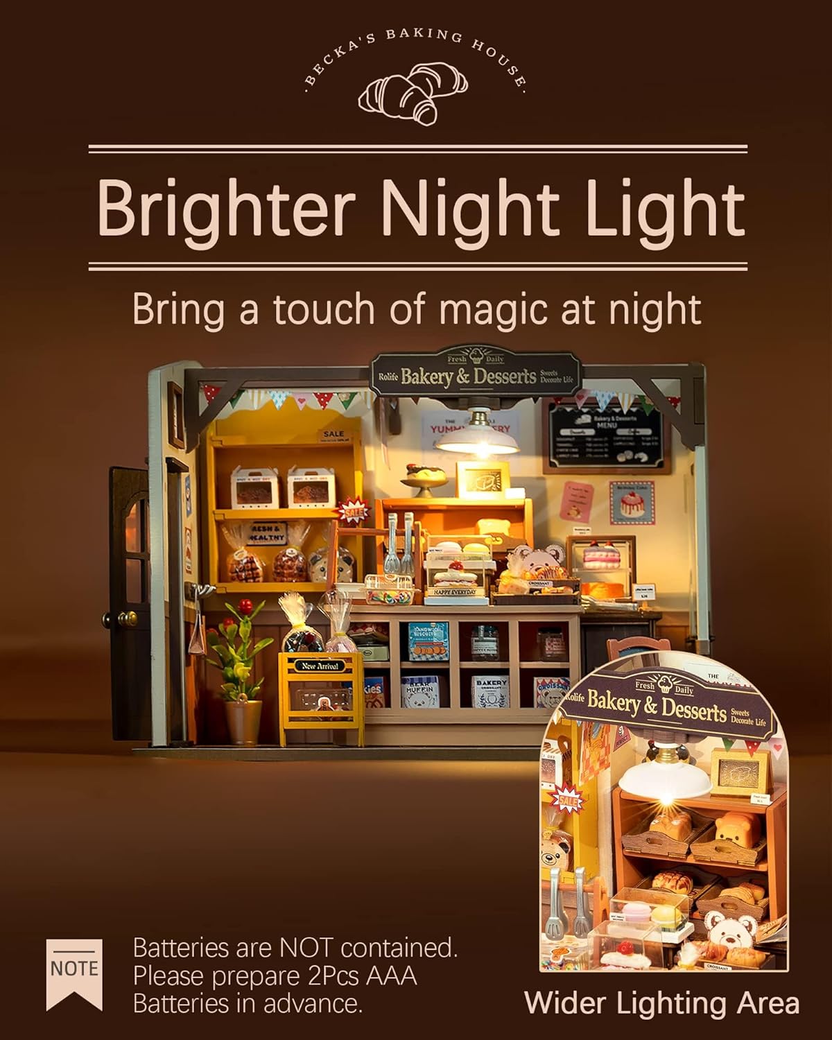 Rolife Miniature House Kit - 1:20 DIY Dollhouse with LED Lights | Perfect Craft for Adults & Gift Idea