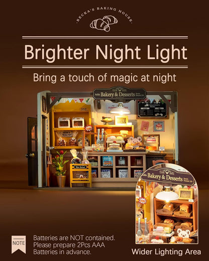 Rolife Miniature House Kit - 1:20 DIY Dollhouse with LED Lights | Perfect Craft for Adults & Gift Idea
