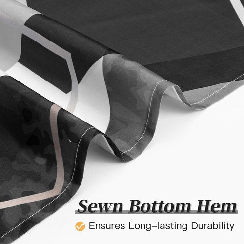 Litabel Black and Grey Modern Shower Curtain for Bathroom, Geometric Art Decor Waterproof Bath Curtain, Abstract Fabric Shower Curtain Sets for Home Decor, 72x72 Inch