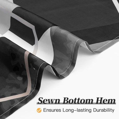 Litabel Black and Grey Modern Shower Curtain for Bathroom, Geometric Art Decor Waterproof Bath Curtain, Abstract Fabric Shower Curtain Sets for Home Decor, 72x72 Inch