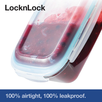 LocknLock Purely Better Glass Bread Baking/Loaf/Mealoaf Pan/Food Storage Container with Lid, 8.5 Inch x 5.5 Inch, Clear