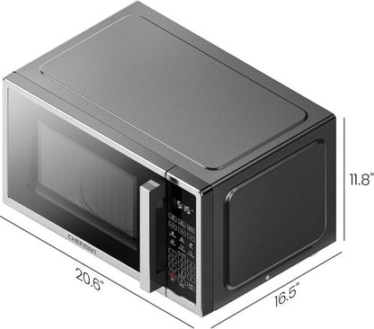 Chefman Microwave Oven - 1.1 Cu. Ft. Digital Stainless Steel | 1000 Watts, 6 Auto Menus, Eco Mode, Child Safety Lock