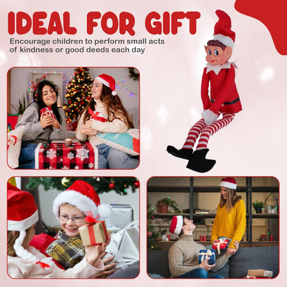 Quebec Christmas Mischief Makers - Naughty Santa’s Little Helper Elf Toy | Soft Body, Vinyl Face, Hook and Loop Grip