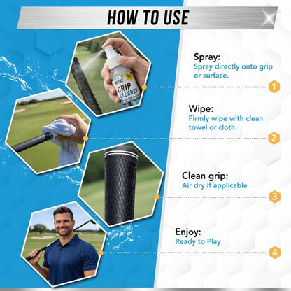 ACTIVE Grip Cleaner & Restore Spray - 2-in-1 Grip Spray for Basketball Shoes, Golf Club Cleaner, Pickleball Paddle Reset, Football Glove Boost, Volleyball Shoe Traction, Remove Oil, Dirt & Sweat - 4oz