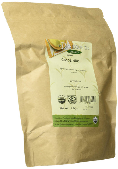 Davidson's Organics, Cacao Nibs, Loose Leaf Cacao, 16-Ounce Bag