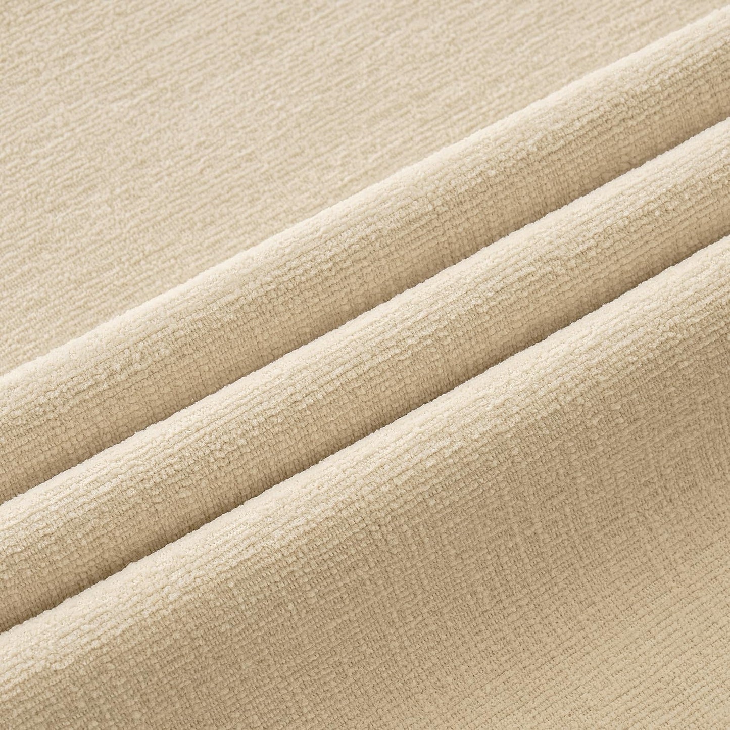 MIULEE Beige Couch Pillow Covers - Soft Chenille Decorative Throw Pillows | 18x18 Inch, Set of 2 for Sofa & Living Room