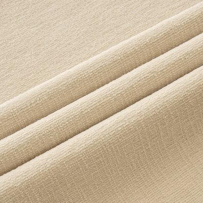 MIULEE Corduroy Decorative Throw Pillow Covers - Soft Chenille, 18x18 Inch, Cream White & Beige (Set of 2)
