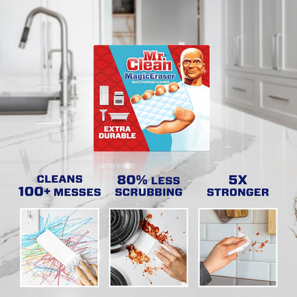 Mr. Clean Magic Eraser Sponge - All-Purpose Cleaning Pads for Walls, Sneakers & More | 10 Count