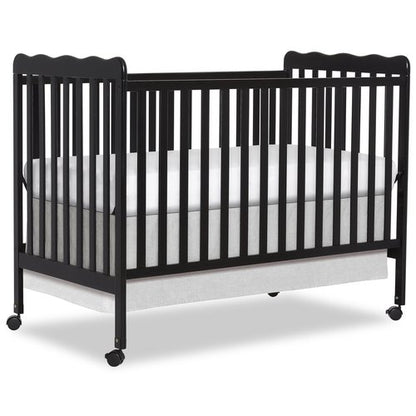 Dream On Me Carson Classic 3-in-1 Convertible Full-Size Baby Crib in Black, GreenGuard Gold & BSA, 4 Mattress Heights, Converts to Day & Toddler Bed, Locking Wheels, Classic Nursery Design