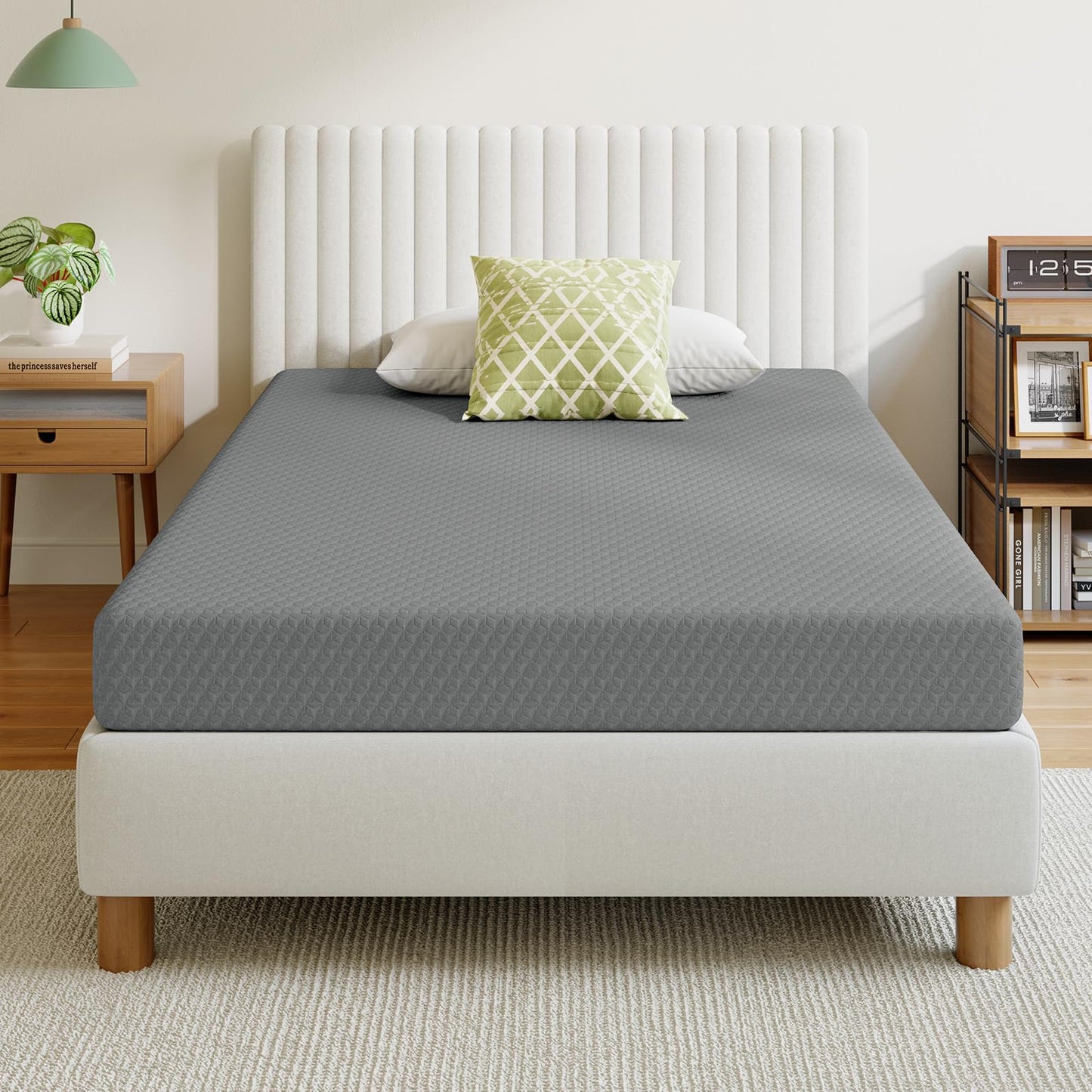 Novilla 6 Inch Twin Mattress in a Box, Cooling Twin Memory Foam Mattress for Pressure Relieving, Supportive Foam & Breathable Fabric, CertiPUR-US Certified Bed Mattresses for Kid & Adult