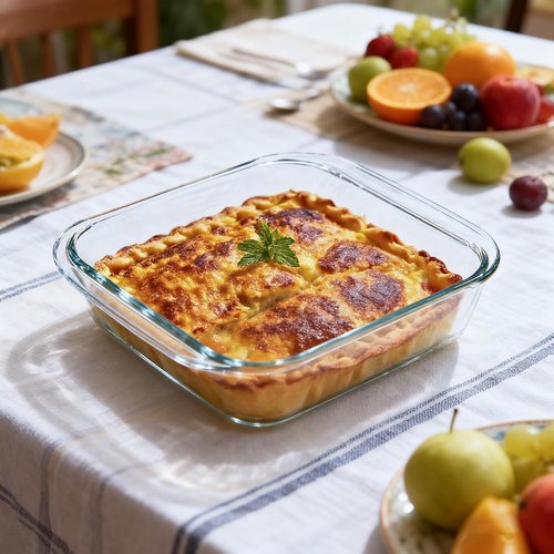 Glass Baking Dish - 1.9qt Square 8x8 Oven Safe Baking Pan | Durable & Versatile Cookware