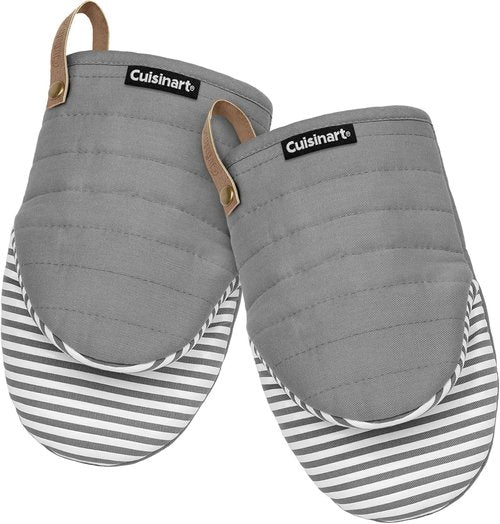 Cuisinart Mini Oven Mitts - Heat-Resistant 5.5” x 8” Kitchen Mitts with Non-Slip Silicone | Durable for Cooking & Baking