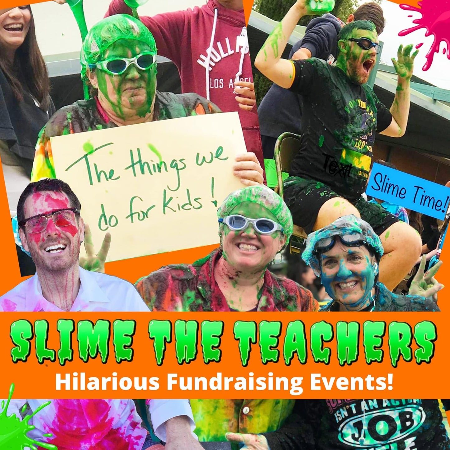 Party Goat Instant Green Slime Powder - Bulk Kit for 25 Gallons | Mix with Water for Fun Kids' Activities