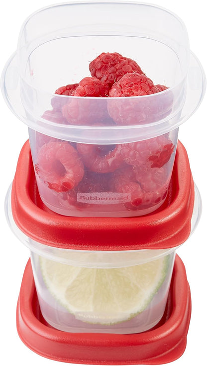 Rubbermaid Easy Find Lids | 42-Piece Food Storage Container Set in Racer Red - Organized & Durable