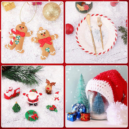 Skiennix 14oz Artificial Snow | Sparkling White Faux Snowflakes for Christmas Decor