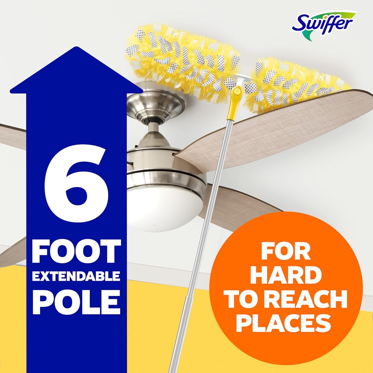 Swiffer Duster Kit - Heavy Duty Starter Kit with 8 Refills & 6 ft Extendable Handle