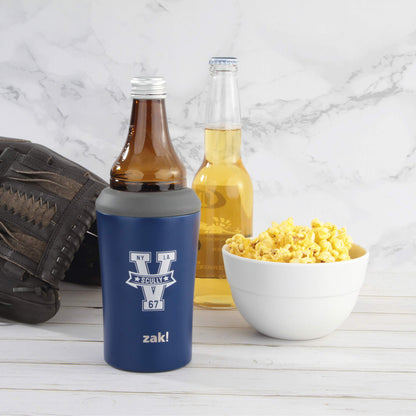 Zak Designs Bottle, 12 oz 18/8 SS Vacuum Insulated Stainless Steel, 4-in-1 Use and for Cold Drinks, Non BPA, Vin Scully Can cooler