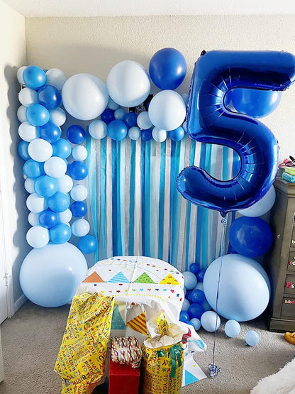 Skiennix 40 Inch Navy Blue Number Balloons - Perfect for 9th, 19th, or 90th Birthday Celebrations