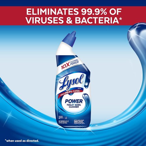 Lysol Power Toilet Bowl Cleaner Gel - Stain Removal & Disinfection | 24oz Size