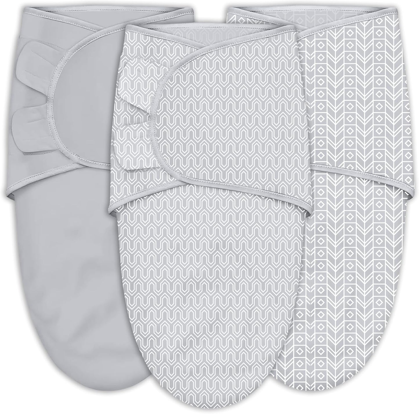 Sweet Dolphin Baby Swaddle Sleep Sacks - Soft Cotton Ergonomic Wrap for Newborns, 0-3 Months, Grey