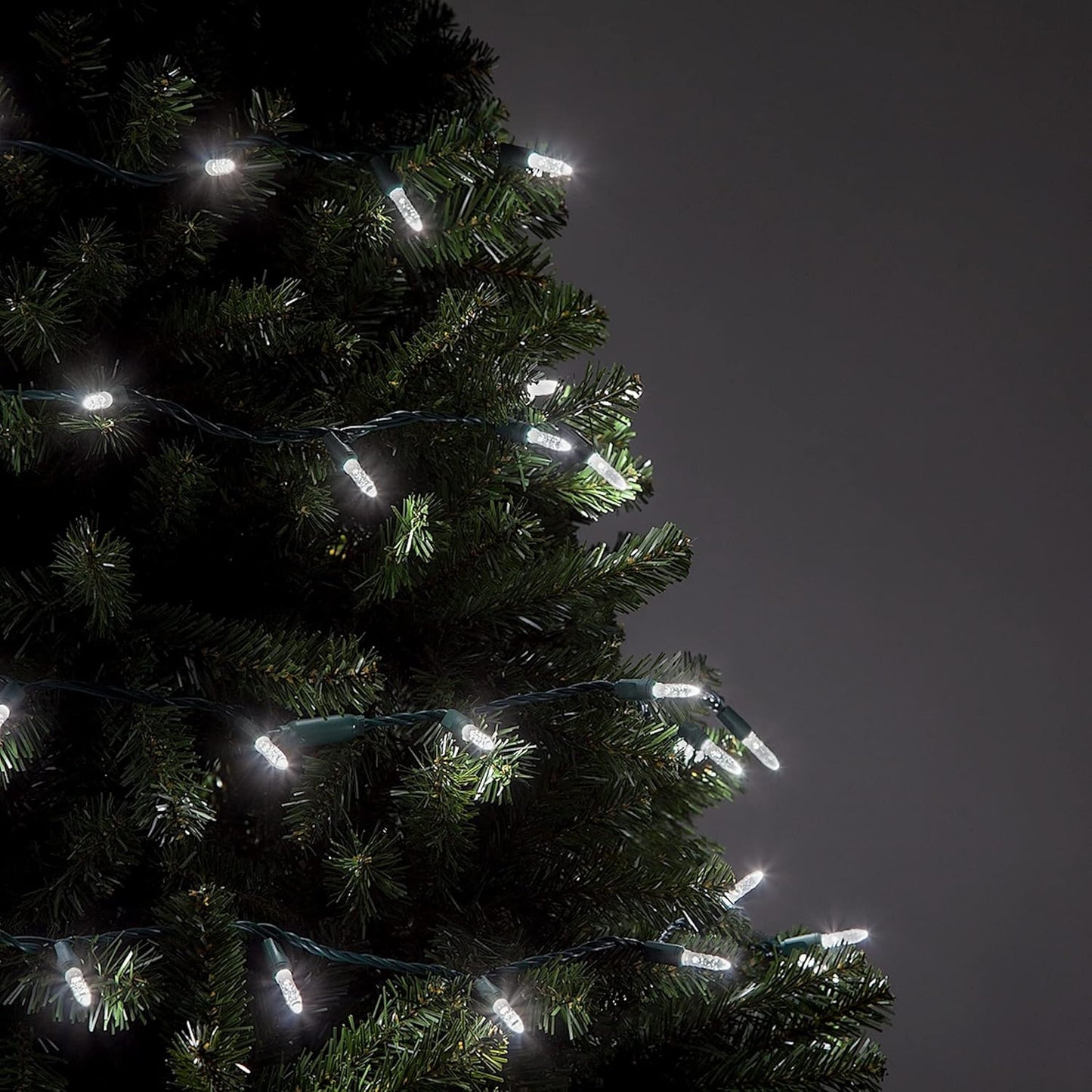 Skiennix 24 Ft M5 LED Christmas Lights - 70 Count Cool White Mini String | Indoor/Outdoor Use