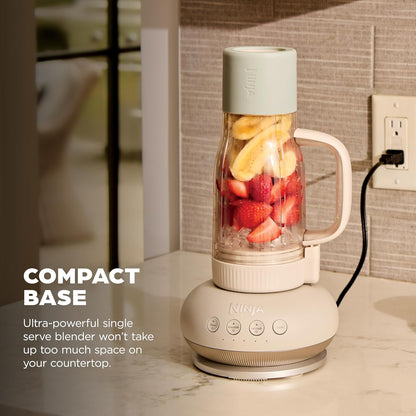 Ninja Blendboss™ Personal Blender - Smoothies & Frozen Drinks | 26oz Travel Tumbler with Leak-Proof Lid & Auto-iQ Technology | Stone Mint