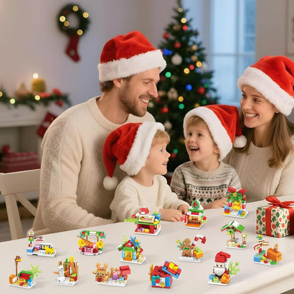 Santa’s Workshop Advent Calendar 2025 - 24-in-1 Holiday Countdown Gift for Kids Ages 6+ | Surprise Figures & Building Blocks