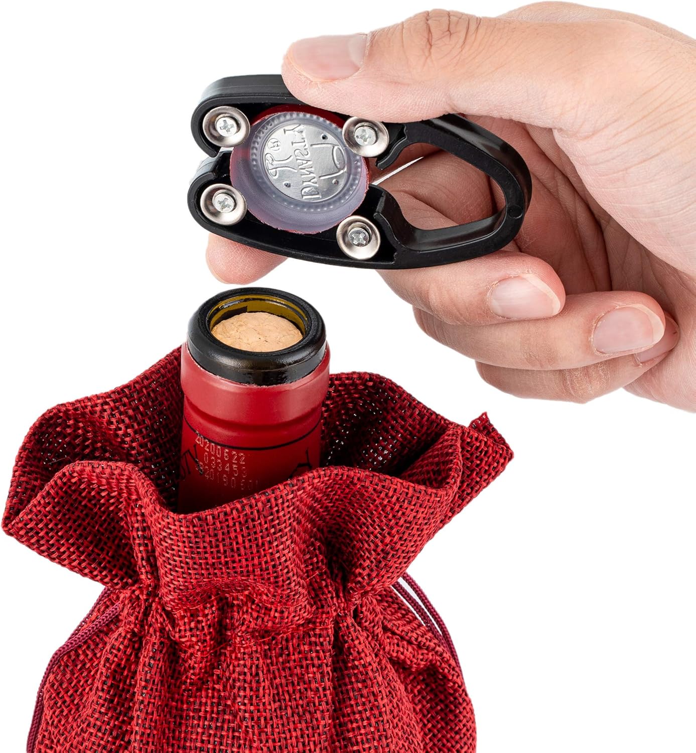 Wine Ziz Amazingly Simple Wine Opener with Foil Cutter Gift Set for Wine Lovers | Wine Pump Air Pressure Wine Bottle Opener Easy Cork Remover Corkscrew | Wine Bottle Openers (Black, 1)