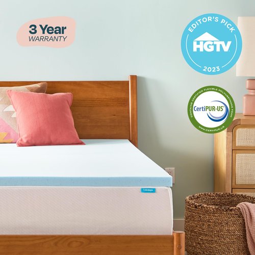 Linenspa Memory Foam Mattress Topper, California King Size - 2 Inch Gel Infused Memory Foam - Plush Feel - Cooling and Pressure Relieving - CertiPUR Certified