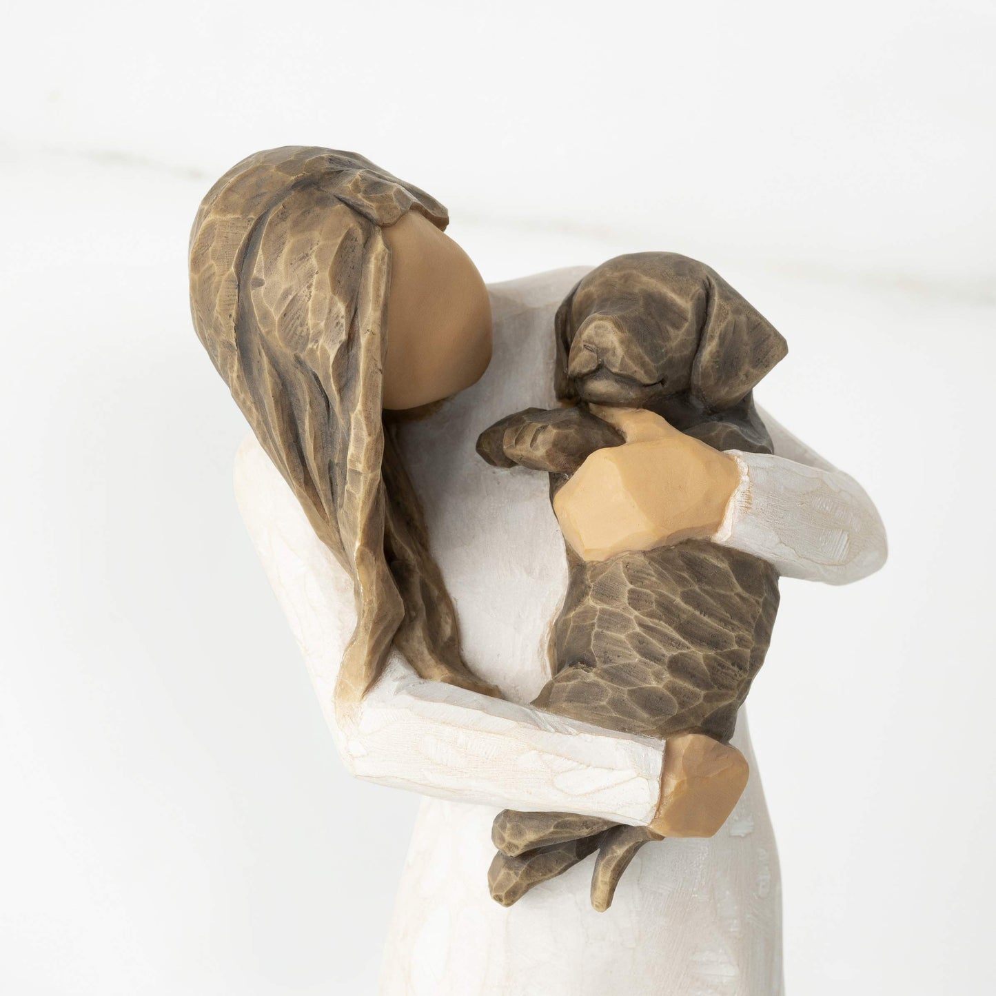 Willow Tree Adorable You (Dark Dog), A Joyful Friendship, Expresses Relationship with a Much-Loved Pet Dog, Sculpted Hand-Painted Figure