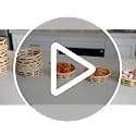 Sintuff 60 Pack Small Round Bamboo Gift Baskets 6.5 Inch - Fruit & Gift Storage